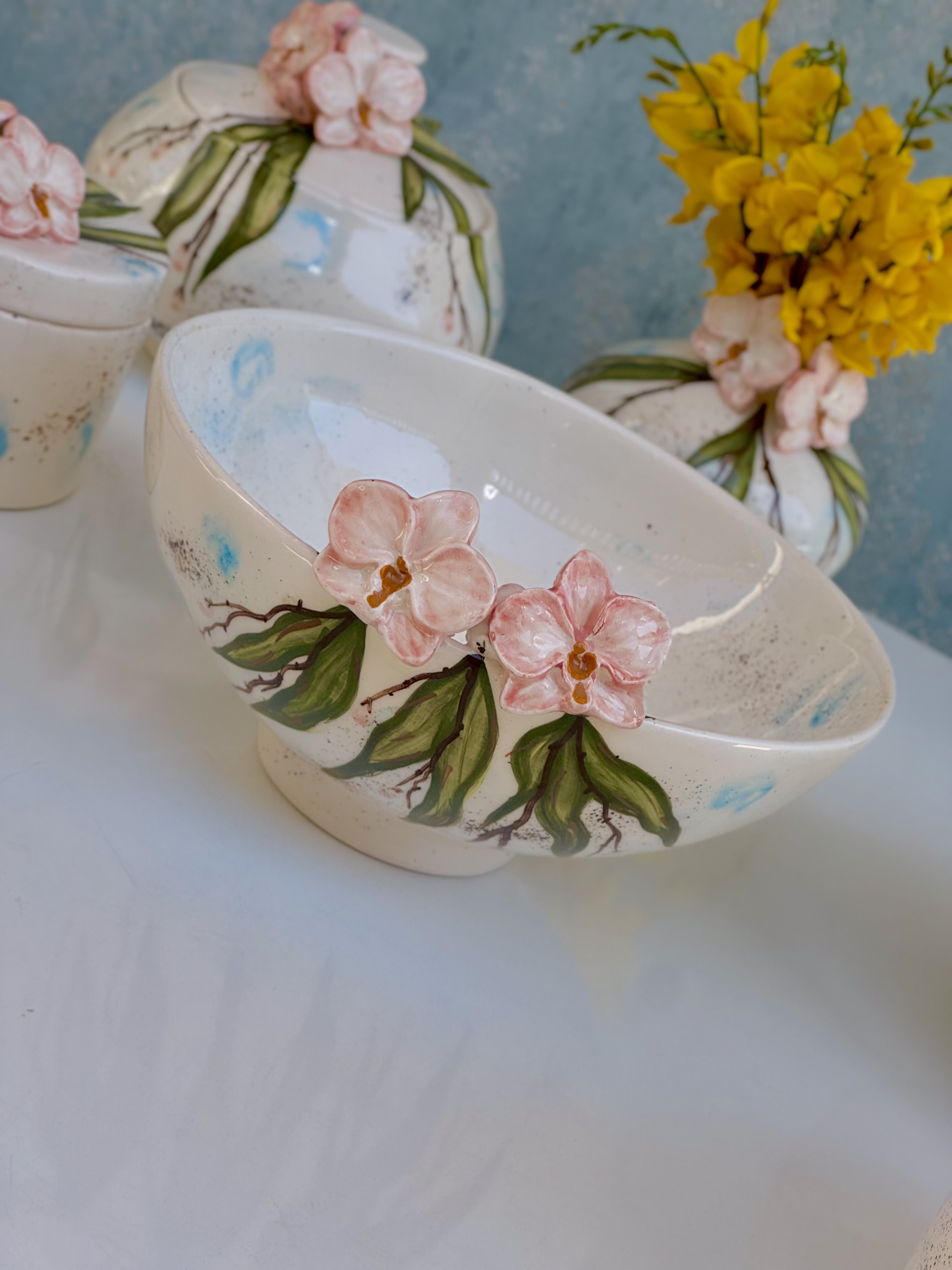 میوه خوری چینی دستساز ارکیده