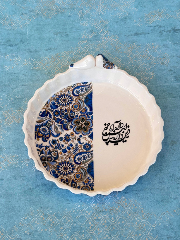 تارت چینی دستساز طرح تایپوگرافی